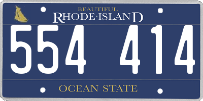 RI license plate 554414