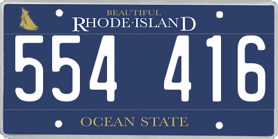 RI license plate 554416