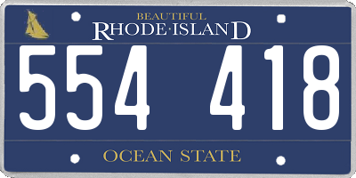 RI license plate 554418