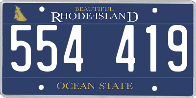RI license plate 554419