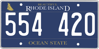 RI license plate 554420