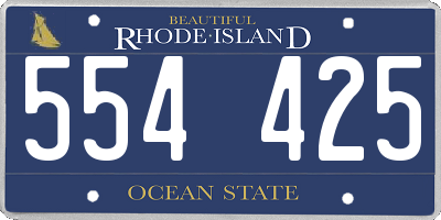 RI license plate 554425