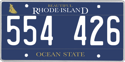 RI license plate 554426