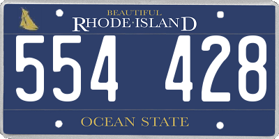 RI license plate 554428
