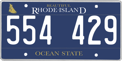 RI license plate 554429