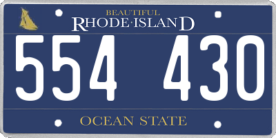 RI license plate 554430