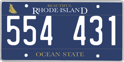 RI license plate 554431