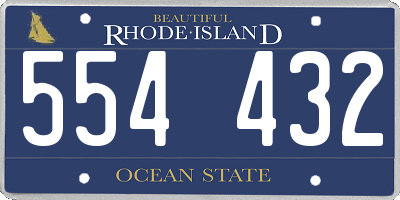RI license plate 554432