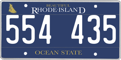 RI license plate 554435