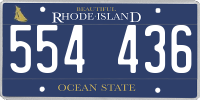 RI license plate 554436
