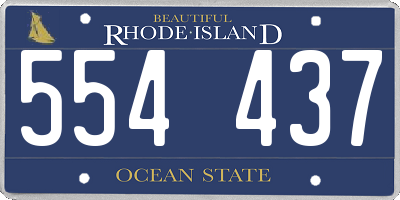 RI license plate 554437