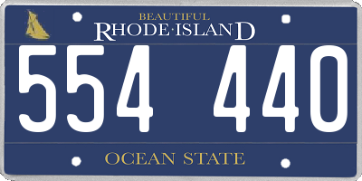 RI license plate 554440