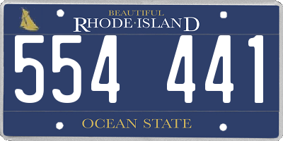 RI license plate 554441