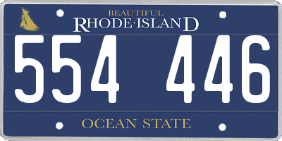 RI license plate 554446