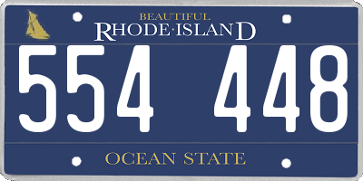 RI license plate 554448