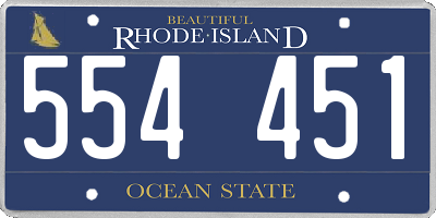 RI license plate 554451