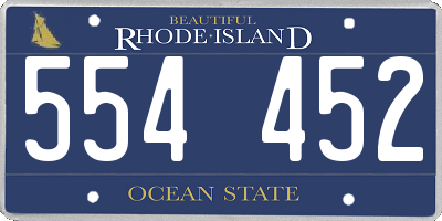 RI license plate 554452