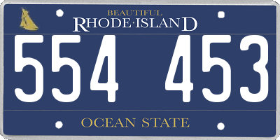RI license plate 554453