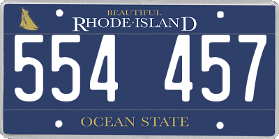 RI license plate 554457