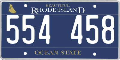 RI license plate 554458