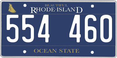 RI license plate 554460
