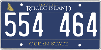 RI license plate 554464