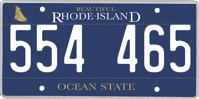 RI license plate 554465