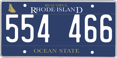 RI license plate 554466