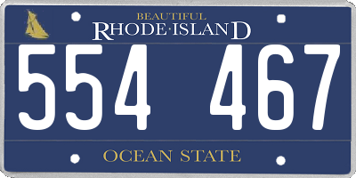 RI license plate 554467
