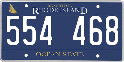 RI license plate 554468