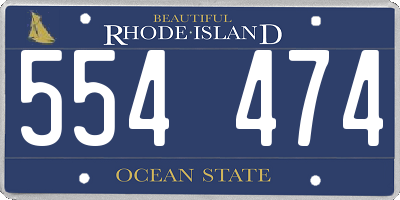 RI license plate 554474