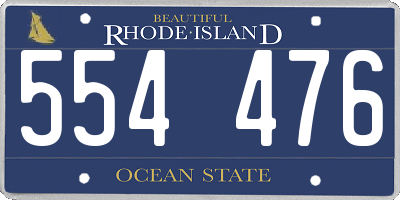RI license plate 554476
