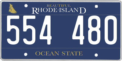 RI license plate 554480
