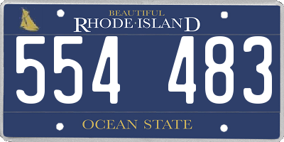 RI license plate 554483