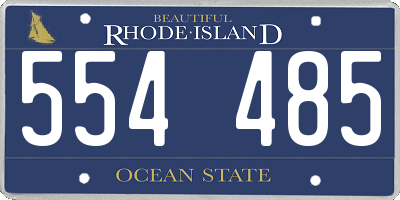 RI license plate 554485