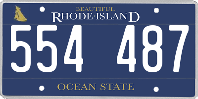 RI license plate 554487