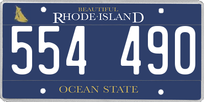 RI license plate 554490