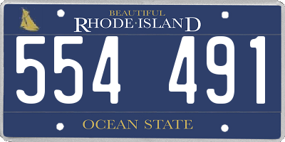 RI license plate 554491