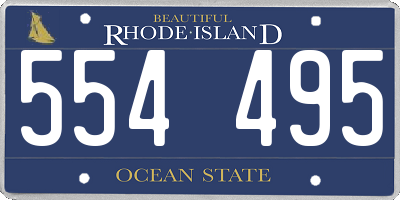 RI license plate 554495