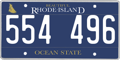 RI license plate 554496