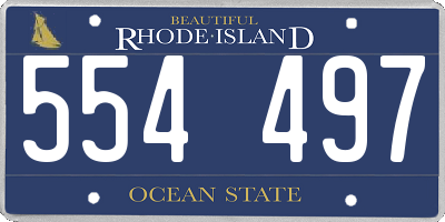 RI license plate 554497
