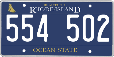 RI license plate 554502