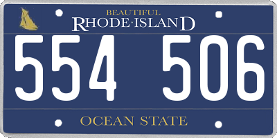 RI license plate 554506