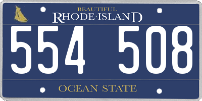 RI license plate 554508
