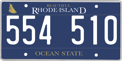 RI license plate 554510