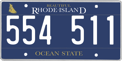 RI license plate 554511