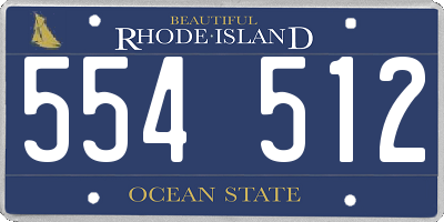 RI license plate 554512