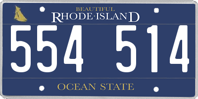 RI license plate 554514