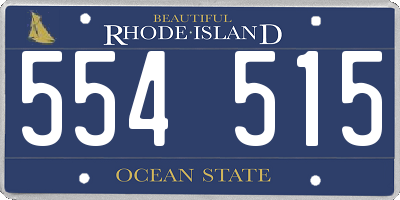 RI license plate 554515