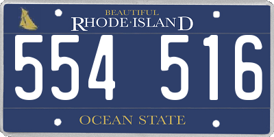RI license plate 554516